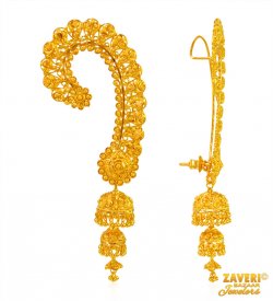 Beautiful Gold Jhumki Earrings  ( Gold Long Earrings )