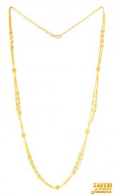 22K Gold Fancy Long Chain in Layers ( Long Chains (Ladies) )