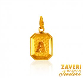 22K Gold Initial Pendant ( Gold Initial Pendants )