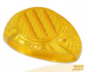 22KT Yellow Gold Ring ( Men`s Rings )