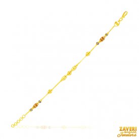22Kt Gold Meenakari Bracelet ( 22K Ladies Bracelets )