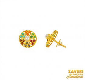 22kt Gold Multicolored Earrings