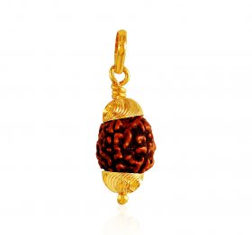 22 karat Gold Rudraksha Pendant ( Ganesh, Laxmi, Krishna and more )