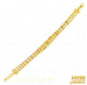 22Kt Gold Two Tone Bracelet