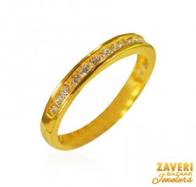 22k Gold CZ Ring