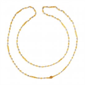 22Karat Gold Long Fancy Chain for Ladies