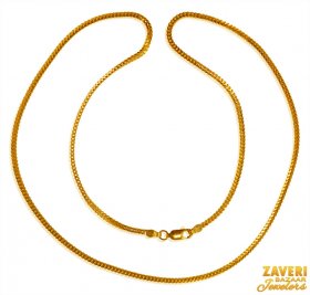 22kt Gold Fox Tail Chain (21 inch) ( Plain Gold Chains )
