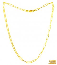 22Kt Gold Paper Clip Chain