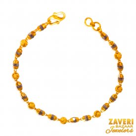 22 Karat Gold Fancy Beads Bracelet ( 22K Ladies Bracelets )