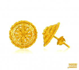 22 Kt Gold Earrings ( 22K Gold Tops )