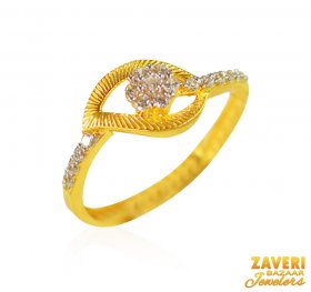 22Kt Gold Ladies Signity Ring ( Stone Rings )