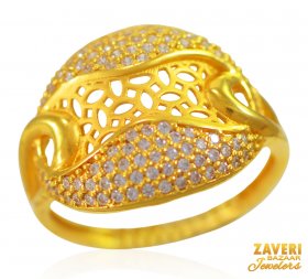22K Gold Designer Ring ( Stone Rings )