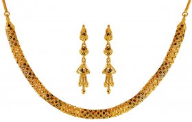 22k Gold Necklace with out earring ( 22K Gold Necklace Sets )