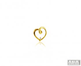 14kt Yellow Gold Heart Pendant  ( Diamond Pendants )